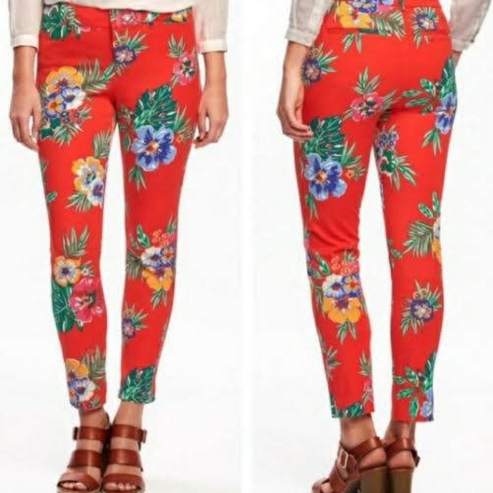 Old Navy Pixie Red Hawaiian Print